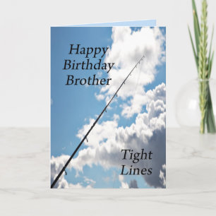 Tight lines carte d'anniversaire pour un frère