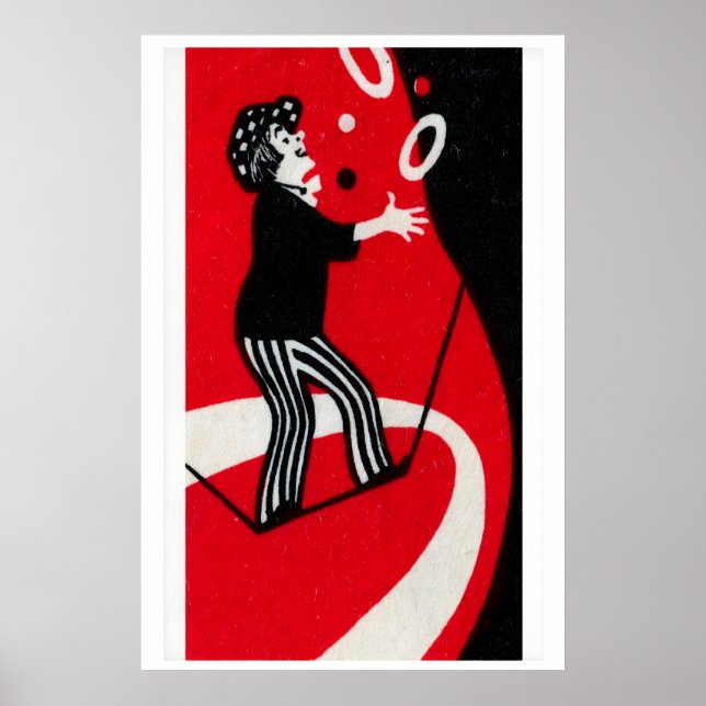 Tightrope Juggler - Matchbox Print - Aesthetic Poster (Vorne)