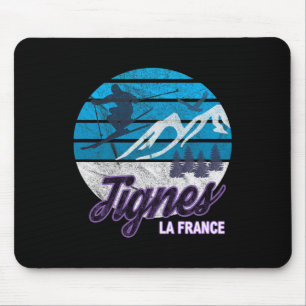 Tignes France French Alps Ski Resort Snowboarden Mousepad