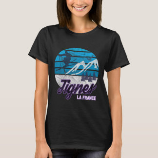 Tignes France French Alps Ski Resort Snowboarden T-Shirt