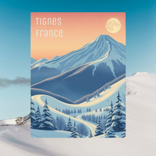 Tignes France vacances de ski carte postale modern
