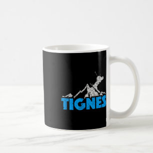 Tignes Ski Snowboarden France Resort Distresse Kaffeetasse