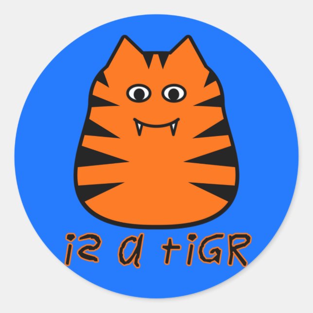 tiGR-Aufkleber Runder Aufkleber (Vorderseite)