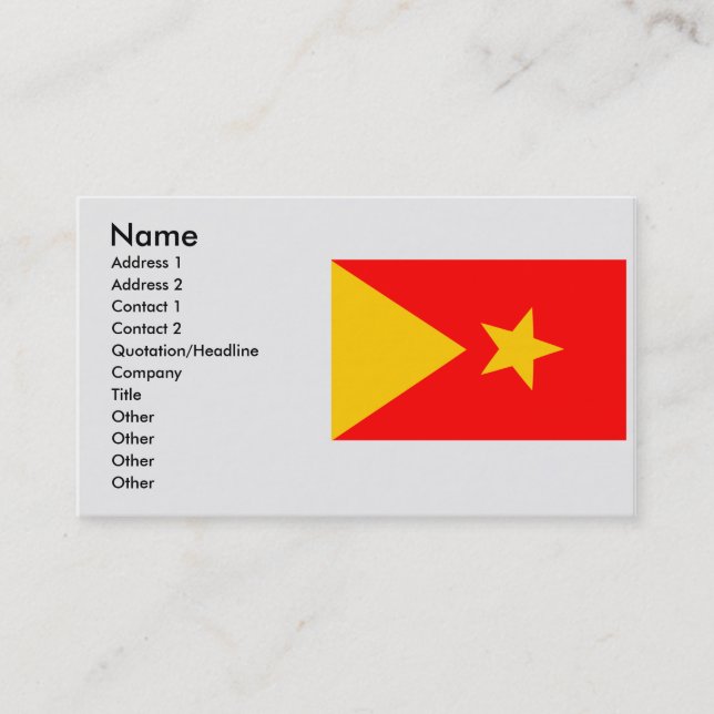 tigray, Äthiopien Visitenkarte (Vorderseite)
