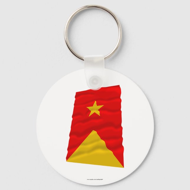 Tigray Wave Flag Schlüsselanhänger (Vorderseite)
