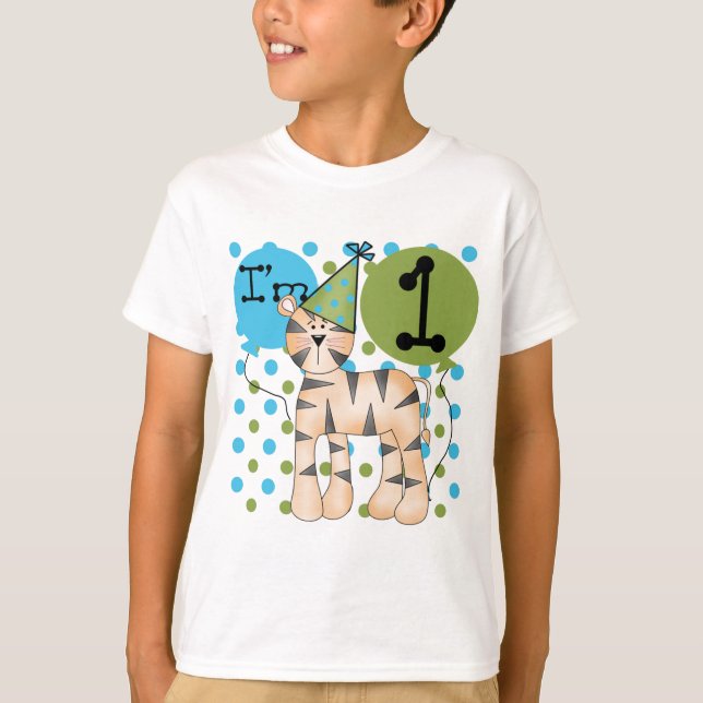 Tigre 1er Anniversaire T-shirts et cadeaux (Devant)