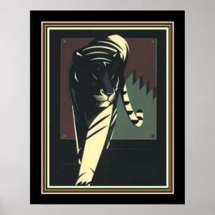 Tigre Art Déco Imprimer 16 x 20