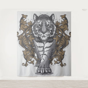 Tigre avec la tapisserie ultra-large d'art déco