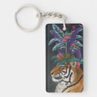 Tigre avec tête tropicale