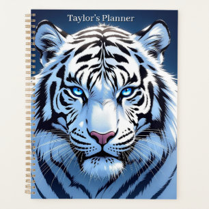 Tigre Blanc aux Yeux Bleus Personnalisé