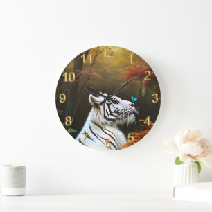 Tigre Blanc Ces Moments D'Amour, Horloge Mur