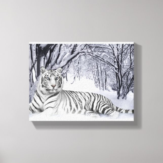 Tigre blanc en toile (Recto)