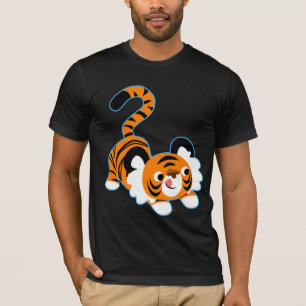 Tigre Cartoon Mignonne Prêt À Jouer T-Shirt