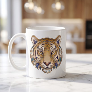 Tigre céleste Mug Luxe Ligne artistique