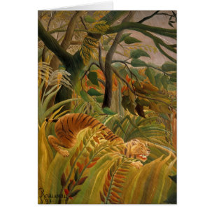 Tigre dans une tempête tropicale par Henri Roussea
