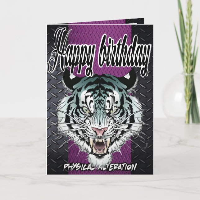 Tigre de carte d'anniversaire (Devant)