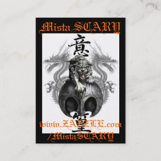 Tigre de Mista et carte de visite EFFRAYANTS de