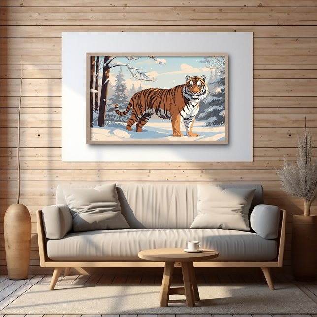 Tigre de Sibérie à Woods - Poster de l'Ai (Créateur téléchargé)