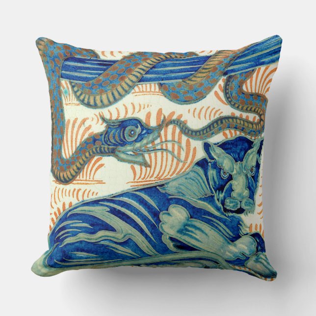 Tigre de William De Morgan The et les coussins de (Recto)