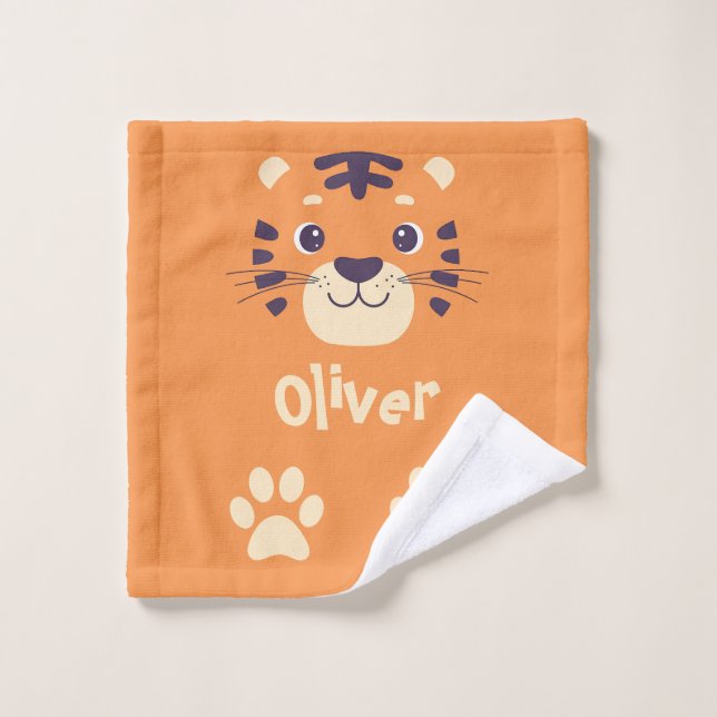 Tigre Drôle Visage (Gant de toilette)