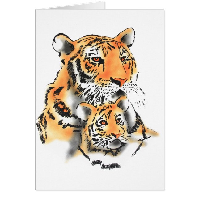 Tigre et petit (Devant)