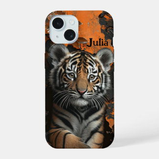 Tigre floral 3D avec nom personnalisé