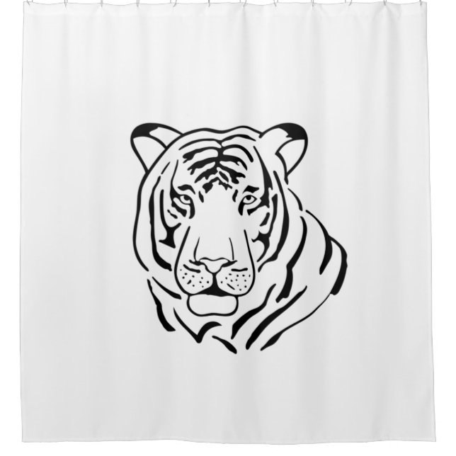 Tigre Gratiffi Duschvorhang (Vorderseite)
