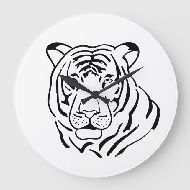 Tigre Gratiffi Große Wanduhr (Vorderseite)