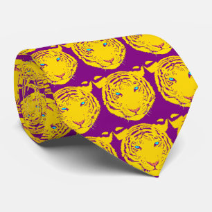 Tigre jaune Tigre pourpre Accents sur cravate pour