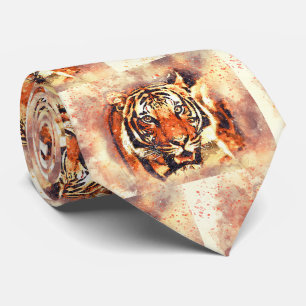 Tigre Masculin Tigres Imprimé Motif Cravate