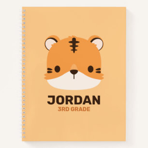 Tigre mignon avec Carnet de nom personnalisé