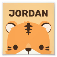 Tigre Mignon avec Photo d'Impression de Nom Person
