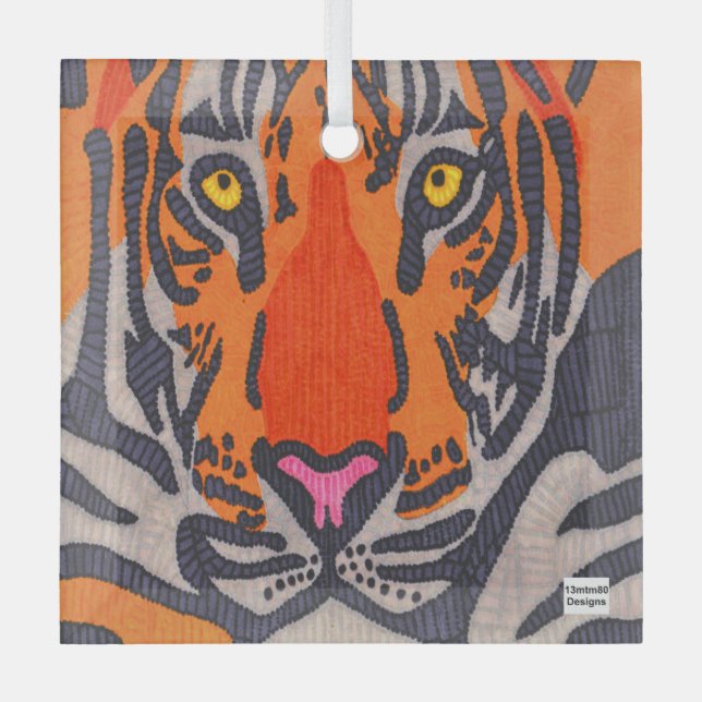 Tigre - Ornement en verre (Recto)