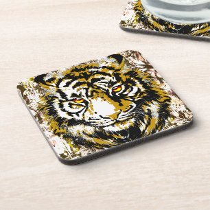 Tigre réaliste - Dessous de verre de dessin de la 