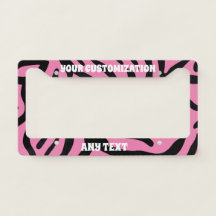 Tigre rose et noir Zèbre personnalisé rayé