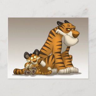 Tigres sur une carte postale