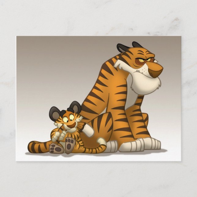 Tigres sur une carte postale (Devant)