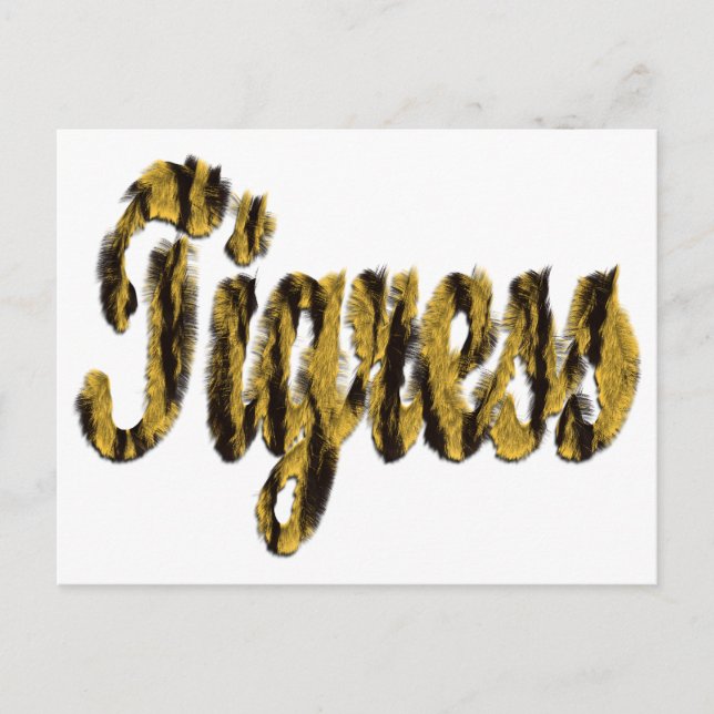 Tigress - Furchttext Postkarte (Vorderseite)