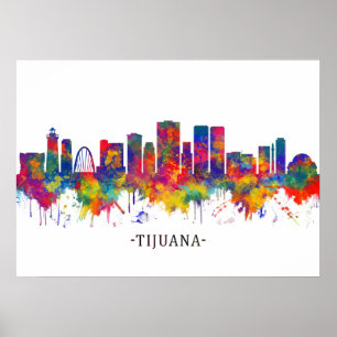 Tijuana Mexiko Skyline Poster