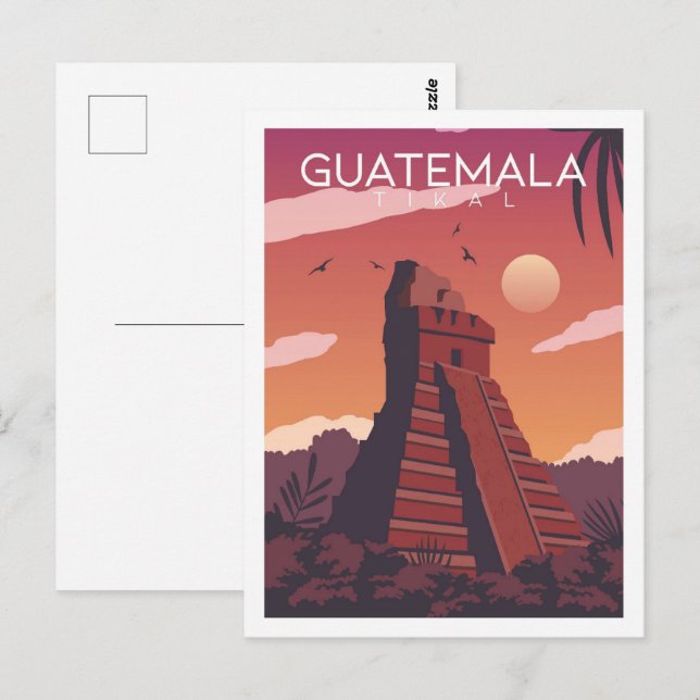 Tikal Guatemala Berühmte Sehenswürdigkeiten Postkarte (Vorne/Hinten)