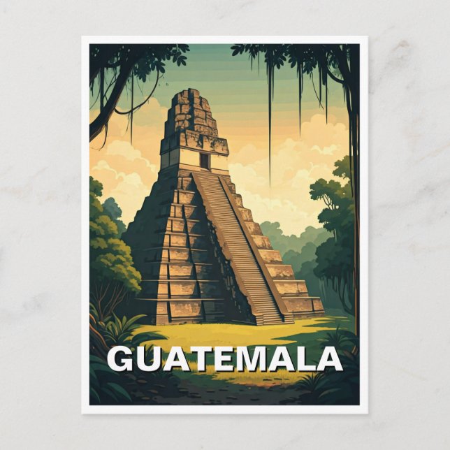 Tikal Guatemala Reisen Postkarte (Vorderseite)