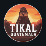 Tikal Guatemala Sunset Travel Magnet<br><div class="desc">Tikal, im Herzen des guatemaltekischen Regenwaldes gelegen, ist eine der bedeutendsten archäologischen Stätten der antiken Maya-Zivilisation und ein UNESCO-Weltkulturerbe. Tikal war einst eine blühende Stadt und politische Drehscheibe während der klassischen Periode der Maya (200-900 n. Chr.) und ist bekannt für seine mächtigen Kalksteintempel, die zeremoniellen Plätze und die faszinierenden Stelen,...</div>