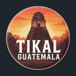 Tikal Guatemala Sunset Travel Magnet<br><div class="desc">Tikal, im Herzen des guatemaltekischen Regenwaldes gelegen, ist eine der bedeutendsten archäologischen Stätten der antiken Maya-Zivilisation und ein UNESCO-Weltkulturerbe. Tikal war einst eine blühende Stadt und politische Drehscheibe während der klassischen Periode der Maya (200-900 n. Chr.) und ist bekannt für seine mächtigen Kalksteintempel, die zeremoniellen Plätze und die faszinierenden Stelen,...</div>