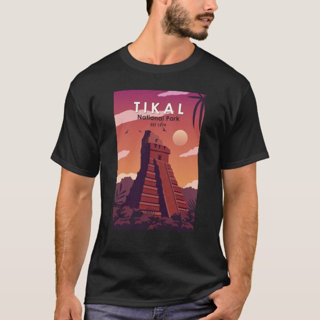 Tikal Nationalpark Guatemala Vintag T-Shirt (Vorderseite)