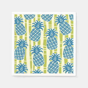 Tiki-Ananas-Bambus-Streifen-Muster Serviette