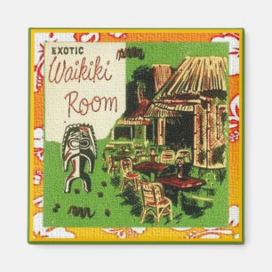 Tiki Art - Exotic Waikiki Room Magnet