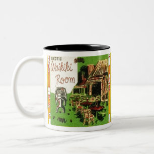 Tiki Art - Exotic Waikiki Room Zweifarbige Tasse