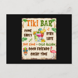 Tiki Bar Ankündigungspostkarte