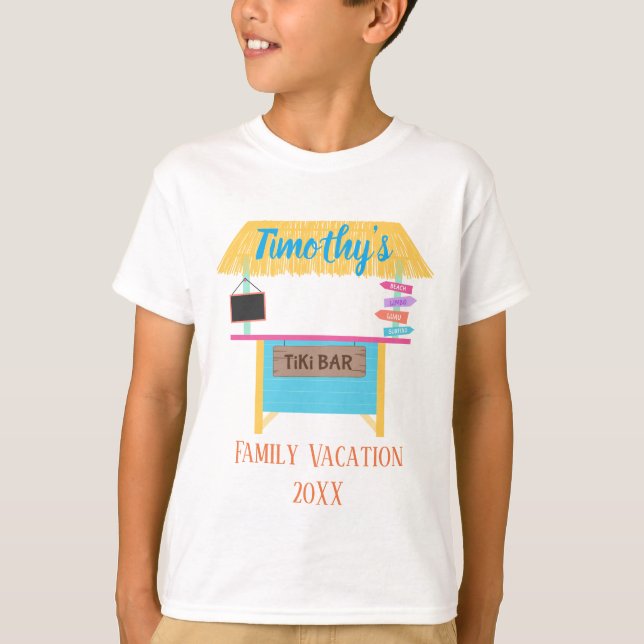 Tiki Bar Familienurlaub Spaß T-Shirt (Vorderseite)