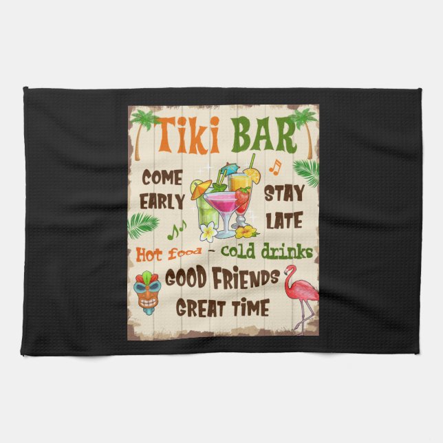 Tiki Bar Geschirrtuch (Horizontal)